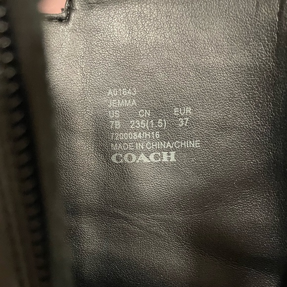 COACH Calf Leather Black “Jemma” Ankle Booties - Sz 7 - Picture 2 of 8